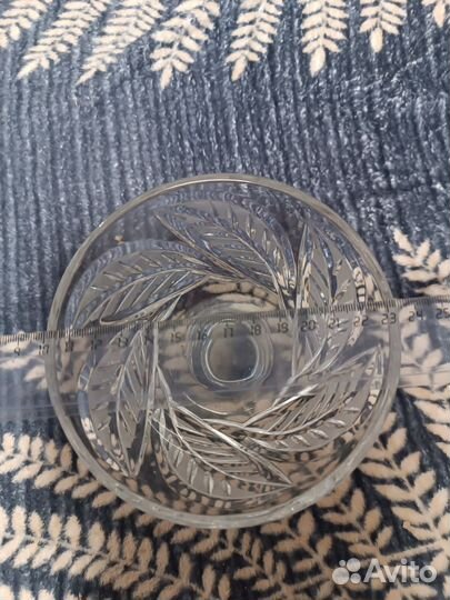 Хрустальная конфетница СССР на ножке 13см г/х