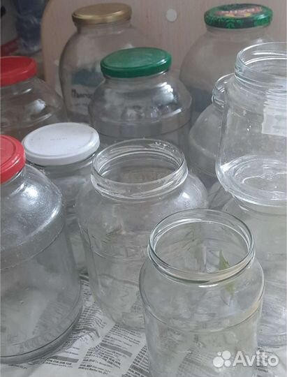 Стеклянная банка 3л, 2л с крышкой