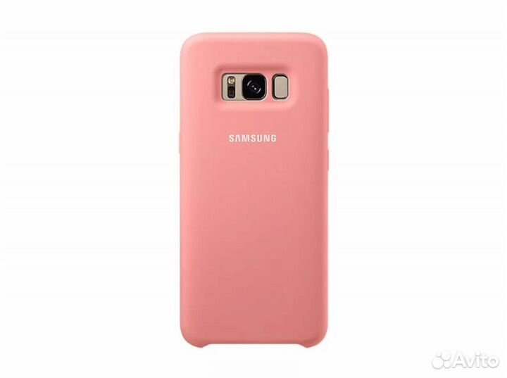 Чехол накладка силиконовая и замша samsung s8 plus