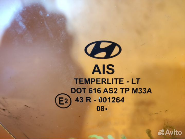 Форточка задняя правая для Hyundai I20 2008-2014