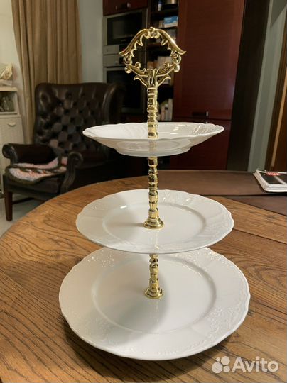 Блюдо трехярусное Чехия bernadotte