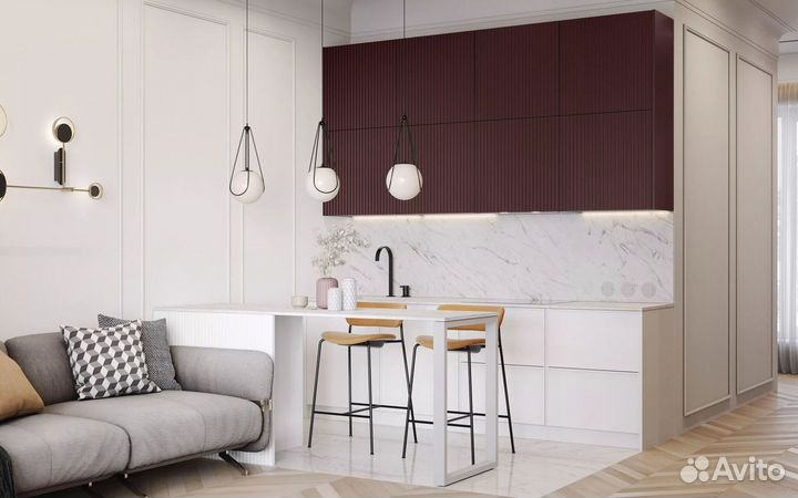 Кухня под потолок на дачу