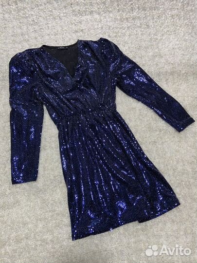Блестящее платье вечернее + платье а-силуэта