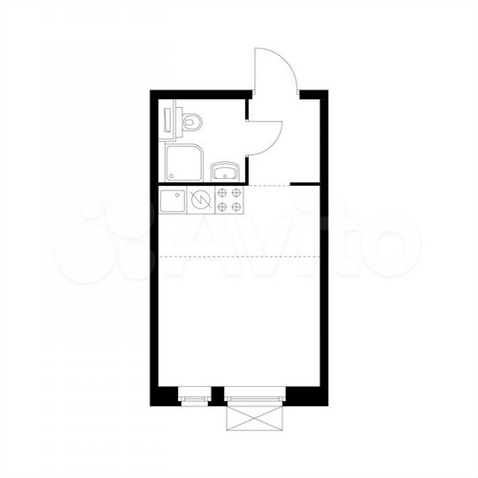 Квартира-студия, 19,6 м², 10/25 эт.