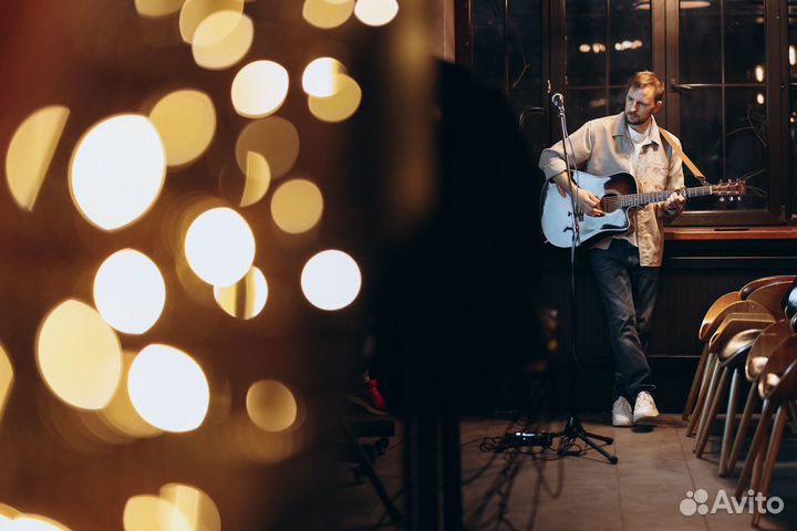 Гитарист-певец на мероприятие (Поп, рок, RUS/ENG)