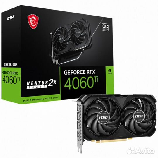 Видеокарта MSI RTX 4060 Ti Ventus 2X Black 574099