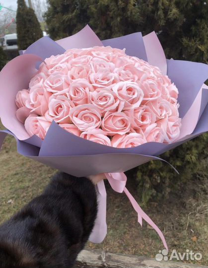 Букет из 51 розы, цветы, подарок, с доставкой