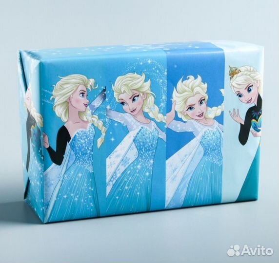 Бумага упаковочная с приколами и холодное сердце