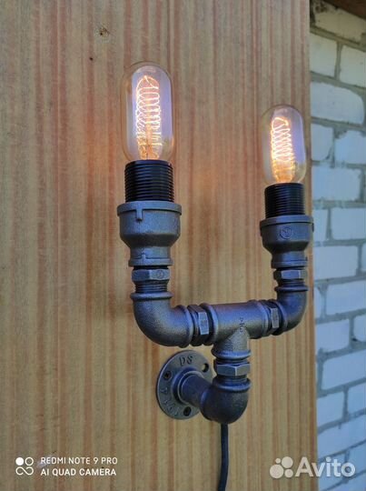 Двойной настенный светильник (бра) в стиле Лофт