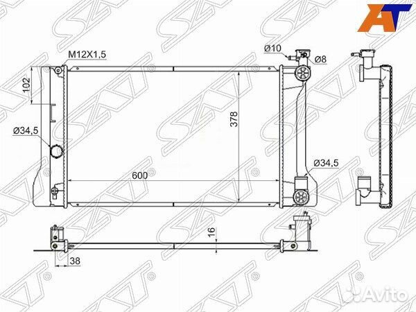 Радиатор toyota wish