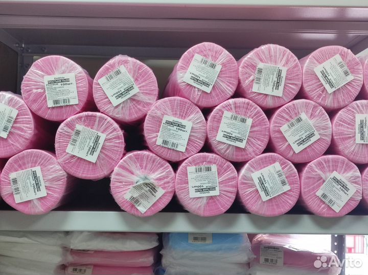 Простыни 70*200 в рулоне розовый Standart (100 шт)