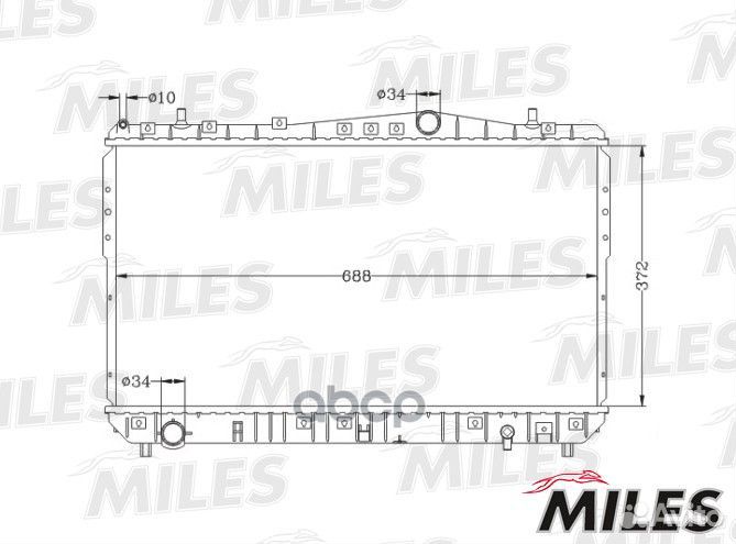 Acrb357 Радиатор chevrolet rezzo 1.6-2.0 A/T 00