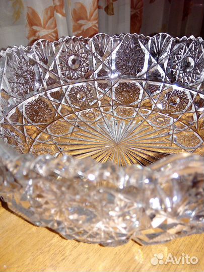 Ваза конфетница СССР хрустальная