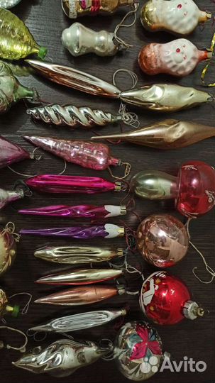 Игрушки стекло,ссср, новогодние