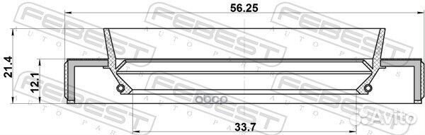 Сальник привода 33.7X56.25X12.1X21.4