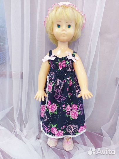 Кукла Люда ранних времен ссср. Большая, ходячая