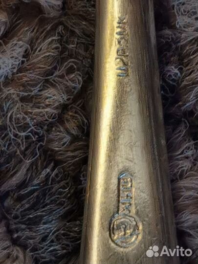 Набор ложек 10 штук СССР Мельхиор позолота