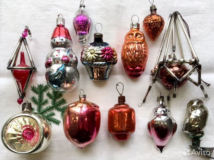 Елочные игрушки бусы СССР