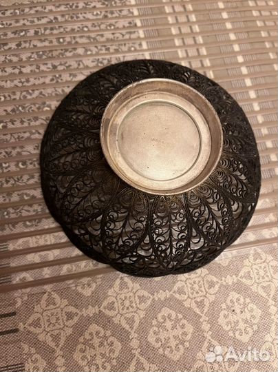 Мельхиоровая конфетница СССР