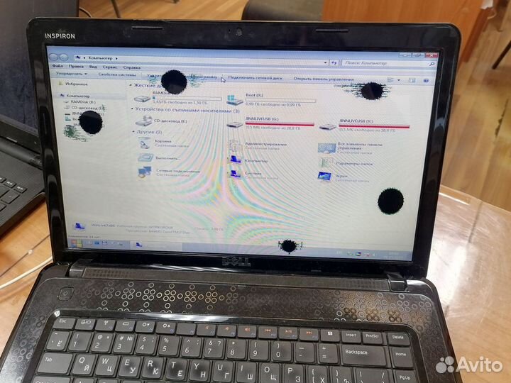 Ноутбук dell на запчасти