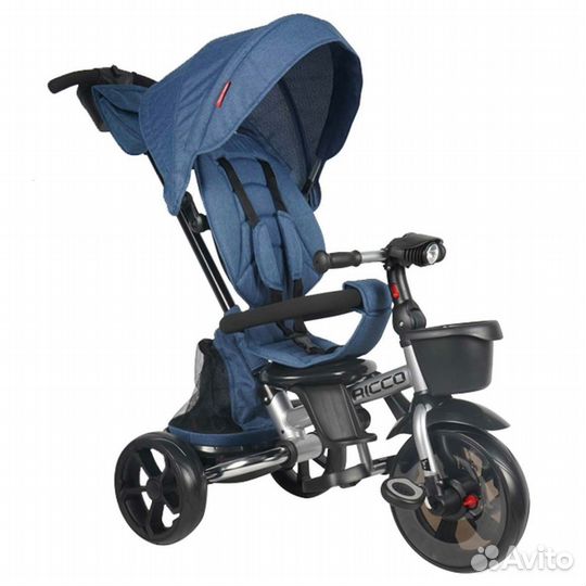 Трёхколёсный велосипед складной с ручкой Tech