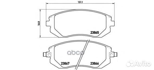 P 78 013 Колодки тормозные subaru forester 01