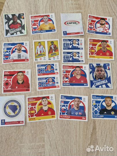 Наклейки topps euro 2024