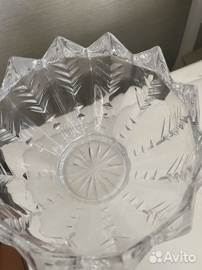 Ваза для фруктов хрусталь