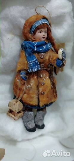 Кукла ватная ёлочная игрушка