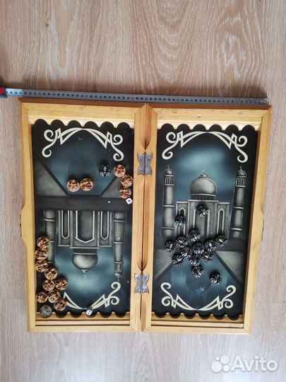 Нарды ручной работы со стеклом