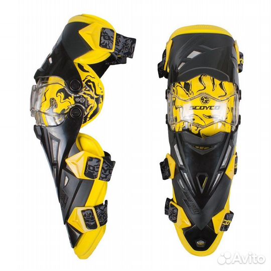 Мотозащита - Scoyco Наколенники K12 yellow