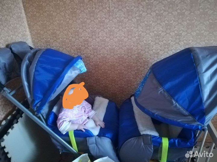 Санки коляска для двойни