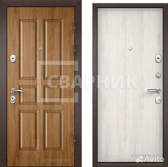 Трехстворчатая входная дверь на заказ. Установка