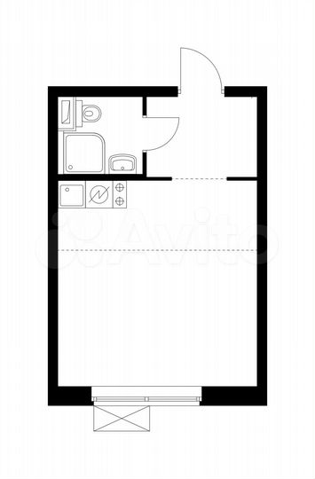 Квартира-студия, 25,7 м², 18/33 эт.