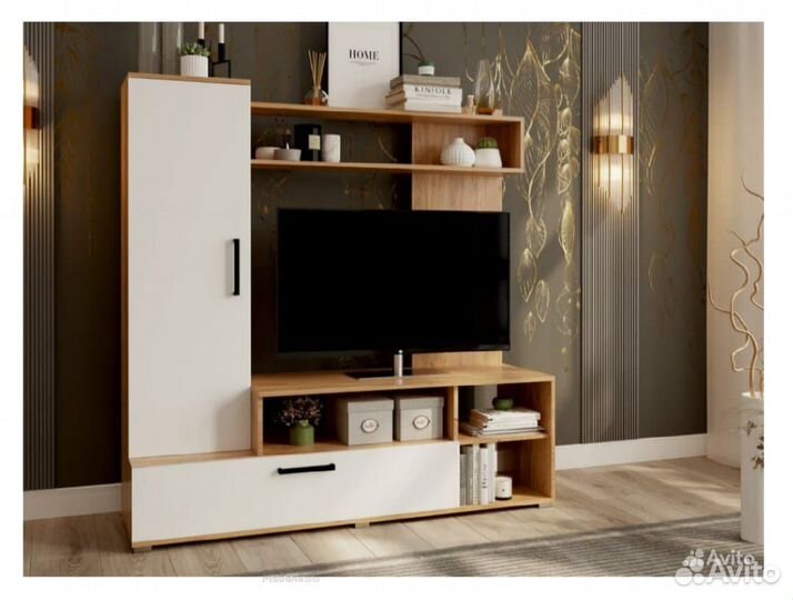 Мини-стенка Линда Белый глянец