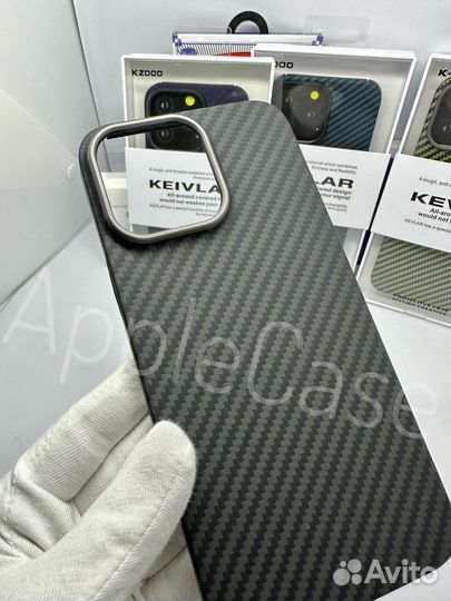 Чехол K-DOO Kevlar на iPhone 12/13/14 (Карбон)