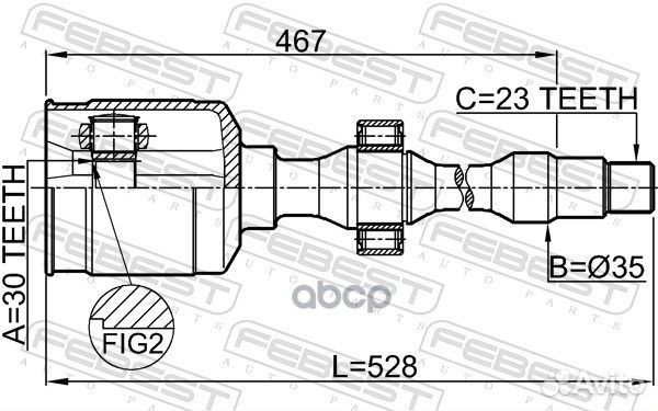 ШРУС внутренний правый 0111-GRX125RH 0111-GRX125RH