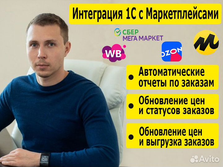 Программист 1С. Интеграция 1С с Ozon, Wildberries