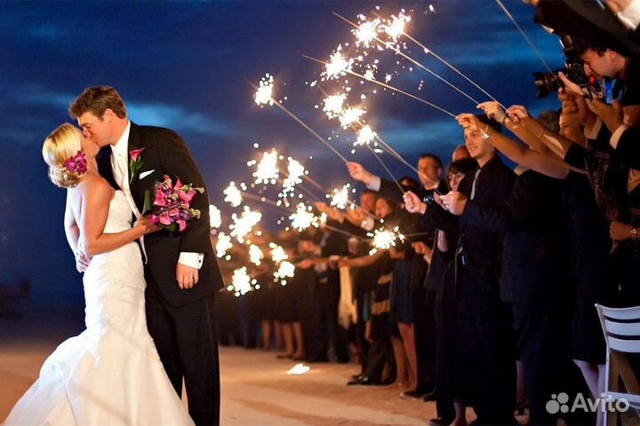 Большие бенгальские огни 40 см для свадьбы