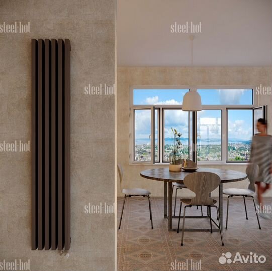 Вертикальный дизайн радиатор Steel V от производит