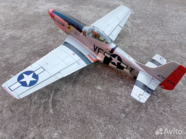 Большой Радиоуправляемый самолёт Mustang P-51 PNP купить в Москве ...
