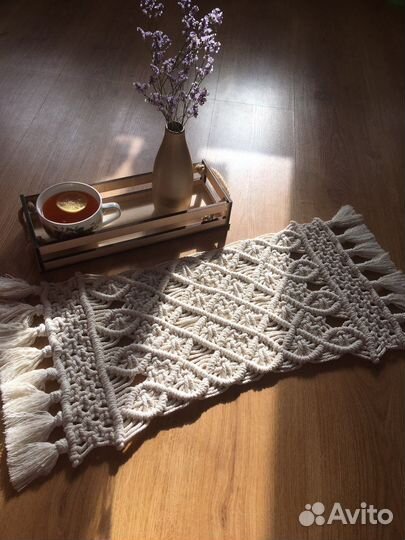 Коврик в технике макраме