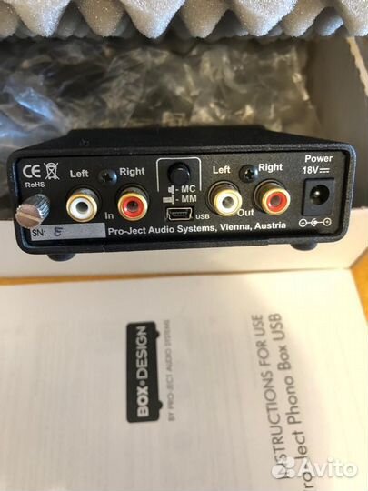 Фонокорректор PRO-ject phono BOX USB, аналог,цифра