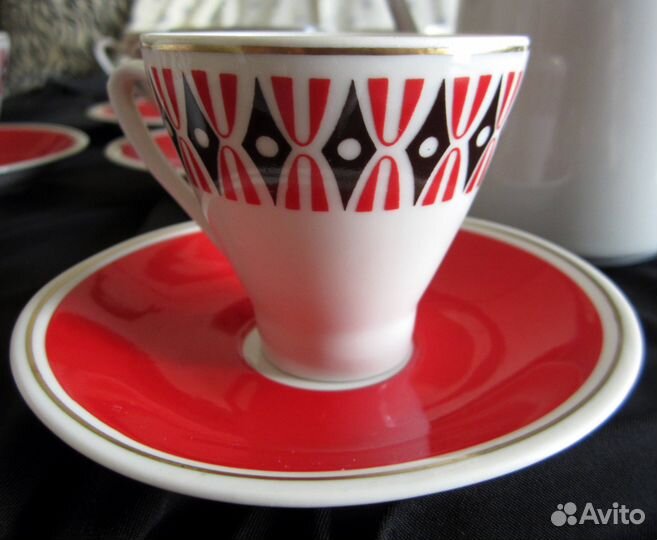 Сервиз кофейный, номерной. Freiberger, гдр. Винтаж