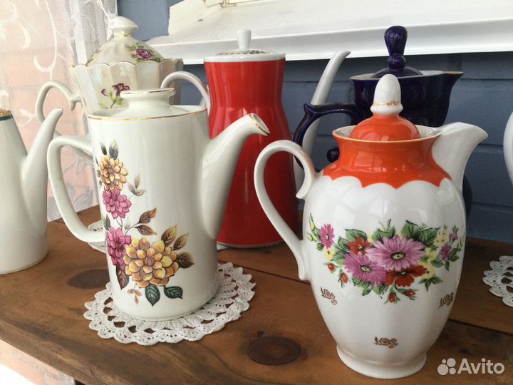 Кофейники от разных сервизов фарфор винтаж