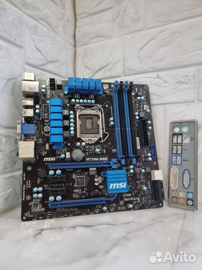 Материнская плата 1155 MSI H77 4 слота