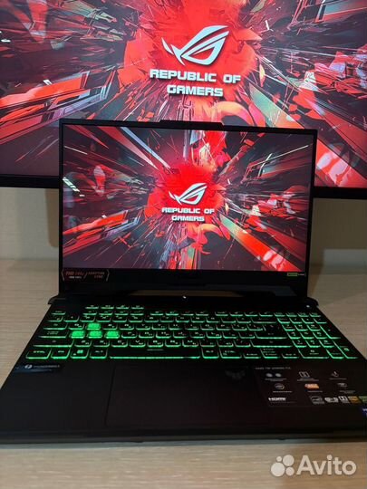 Игровой ноутбук asus TUF F15 RTX4050/R7/16/512