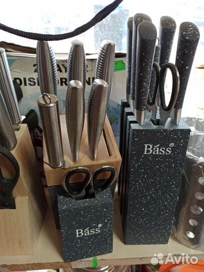 Набор кухонных нерж.ножей bass. Доставка