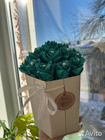 Букет из атласных лент