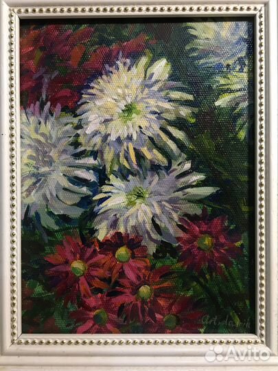 Картина маслом на холсте цветы